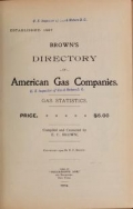 Cover of Brown's directory of American gas companies