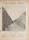 Cover of California highway bulletin 5th issue (1916:July 1)