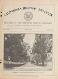 Cover of California highway bulletin v.2:no.1 (1914:July 1)