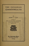 Cover of The Canadian commonwealth