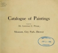 Cover of Catalog of paintings loaned by Mr. Lawrence C. Phipps
