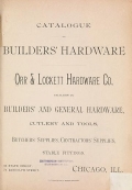 Cover of Catalogue of builders' hardware