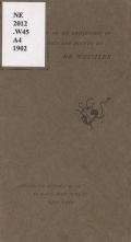 Cover of Catalogue of an exhibition of etchings and dry points by Mr. Whistler