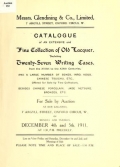 Cover of Catalogue of an extensive and fine collection of old lacquer, including twenty-seven writing cases from the XVIIth to the XIXth centuries, and a large