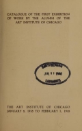 Cover of Catalogue of the first exhibition of work by the alumni of the Art Institute of Chicago
