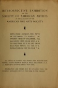 Cover of Catalogue of the retrospective exhibition, 1892 