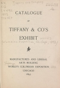 Cover of Catalogue of Tiffany & Co's exhibit
