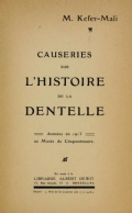 Cover of Causeries sur l'histoire de la dentelle
