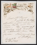 Cover of Charles Babbage letter to Mr. Rogers [possibly English poet Samuel Rogers], dated Dorset Street, 10 May 1841