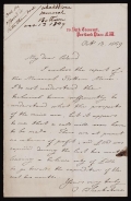 Cover of Charles Wheatstone letter to "My dear Ward," dated 19. Park Crescent, Portland Place N.W., 13 October 1869