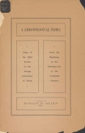 Cover of A chronological index