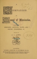 Cover of A companion to Manual of illumination