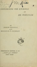 Cover of Concerning the etchings of Mr. Whistler 