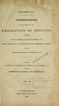 Cover of Correspondence on the subject of the emigration of Indians v.4 (1835)