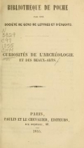 Cover of Curiosités de l'archéologie et des beaux-arts