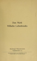 Cover of Das Werk Wilhelm Lehmbrucks