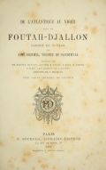 Cover of De l'Atlantique au Niger par le Foutah-Djallon