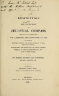 Cover of A description of a new instrument or celestial compass