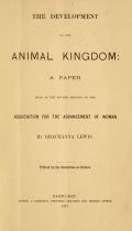 Cover of The development of the animal kingdom