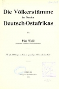 Cover of Die völkerstämme im norden Deutsch-Ostrafrikas