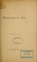 Cover of A discourse on art 