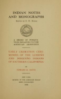 Cover of Early cremation ceremonies of the Luiseño and Diegueño Indians of southern California