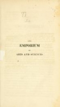Cover of The Emporium of arts and sciences v.1 (1812)