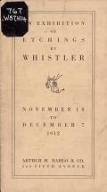 Cover of An exhibition of etchings by Whistler