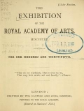 Cover of The Exhibition of the Royal Academy of Arts MDCCCCIII