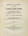 Cover of Études et rapports techniques sur la bijouteri