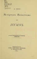 Cover of A few scripture selections and hymns