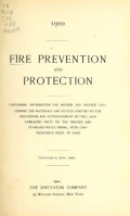 Cover of Fire prevention and protection