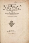 Cover of Francisci Vietæi Opera mathematica