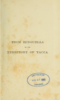 Cover of From Benguella to the territory of Yacca