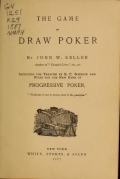 Cover of The game of draw poker