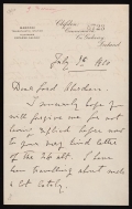 Cover of Guglielmo Marconi letter to Lord Aberdeen, dated Marconi Transatlantic Station, Clifden, Connemara, Co. Galway, Ireland, 7 July 1910