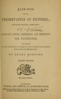 Cover of Hand-book for the preservation of pictures