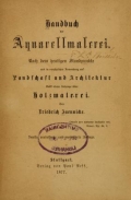 Cover of Handbuch der aquarellmalerei