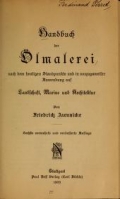 Cover of Handbuch der Ölmalerei nach dem heutigen Standpunkte und in vorzugsweiser Anwendung auf Landschaft, Marine und Architektur