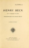 Cover of Henry Beck de la Compagnie de Jésus - Missionaire au Congo belge
