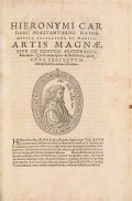Cover of Hieronymi Cardani, præstantissimi mathematici, philosophi, ac medici Artis magnæ, sive, De regulis algebraicis