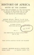 Cover of History of Africa south of the Zambesi