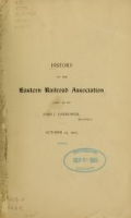 Cover of History of the Eastern Railroad Association
