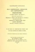 Cover of Illustrated catalogue of old Chippendale, Sheraton and Hepplewhite furniture of great rarity and beauty