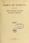 Cover of Index of patents issued from the United States Patent Office