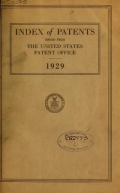 Cover of Index of patents issued from the United States Patent Office