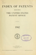 Cover of Index of patents issued from the United States Patent Office