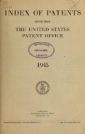 Cover of Index of patents issued from the United States Patent Office