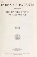 Cover of Index of patents issued from the United States Patent Office