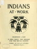 Cover of Indians at work v. 4 no. 8 (1936- Dec. 1)